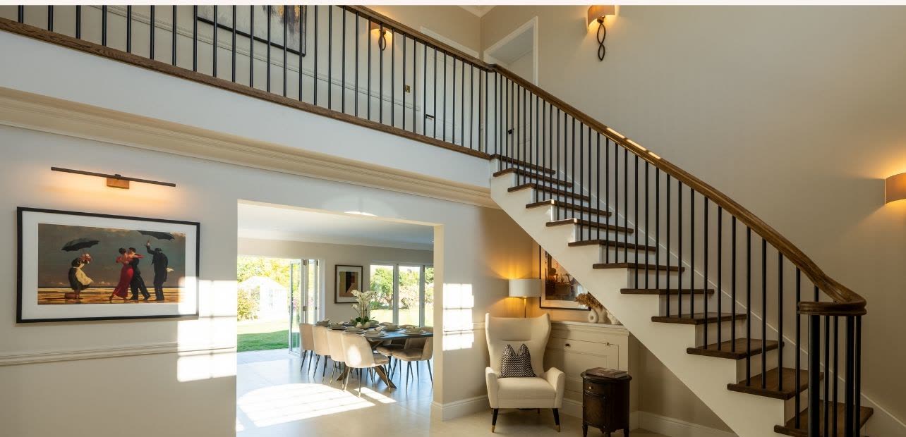 The staircase and hallway